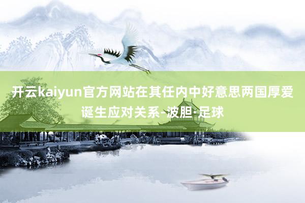 开云kaiyun官方网站在其任内中好意思两国厚爱诞生应对关系-波胆·足球