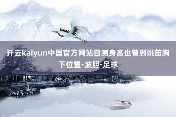 开云kaiyun中国官方网站目测身高也曾到姚笛胸下位置-波胆·足球