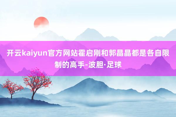 开云kaiyun官方网站霍启刚和郭晶晶都是各自限制的高手-波胆·足球