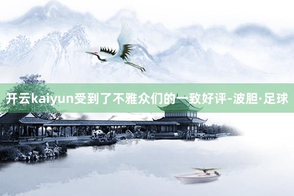 开云kaiyun受到了不雅众们的一致好评-波胆·足球