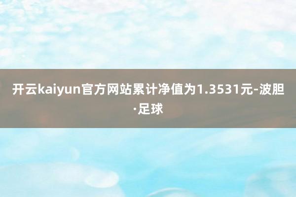 开云kaiyun官方网站累计净值为1.3531元-波胆·足球
