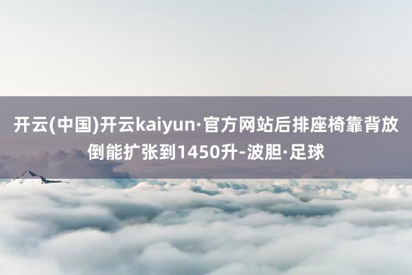 开云(中国)开云kaiyun·官方网站后排座椅靠背放倒能扩张到1450升-波胆·足球