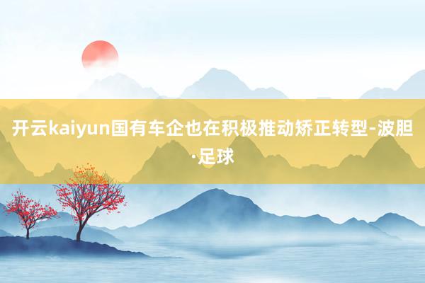 开云kaiyun国有车企也在积极推动矫正转型-波胆·足球