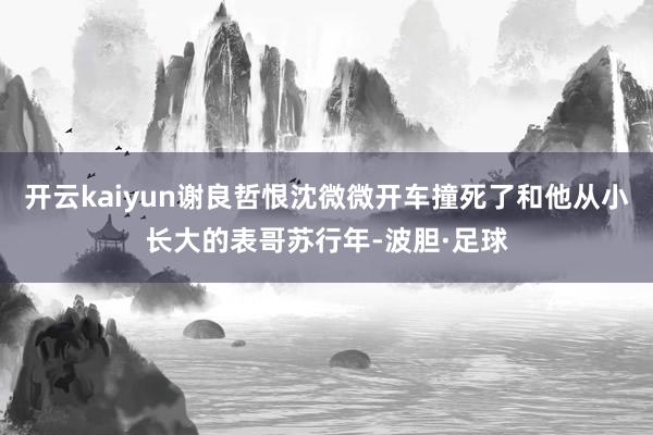 开云kaiyun谢良哲恨沈微微开车撞死了和他从小长大的表哥苏行年-波胆·足球