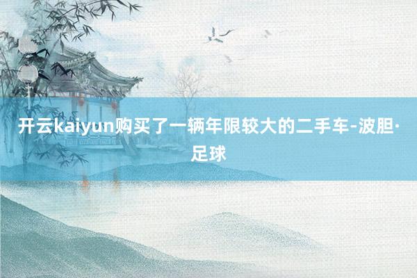 开云kaiyun购买了一辆年限较大的二手车-波胆·足球
