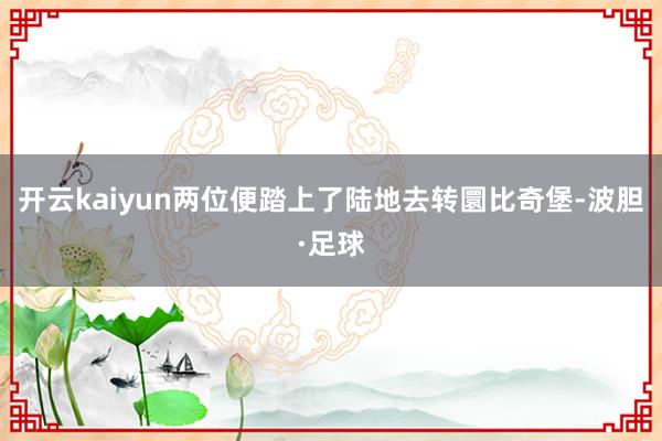 开云kaiyun两位便踏上了陆地去转圜比奇堡-波胆·足球