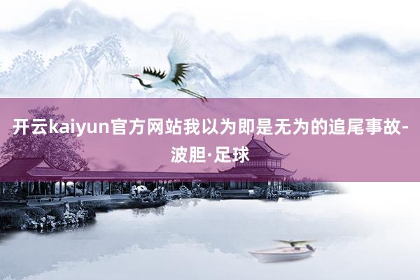 开云kaiyun官方网站我以为即是无为的追尾事故-波胆·足球