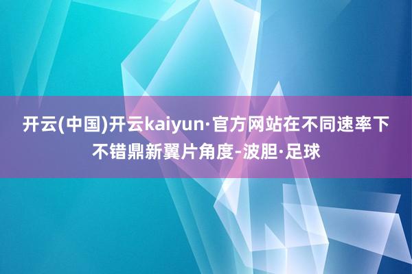 开云(中国)开云kaiyun·官方网站在不同速率下不错鼎新翼片角度-波胆·足球