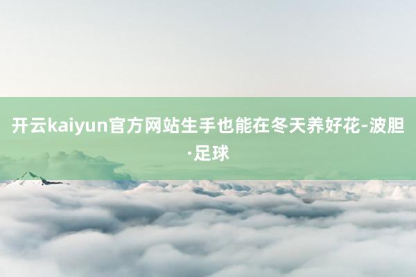 开云kaiyun官方网站生手也能在冬天养好花-波胆·足球
