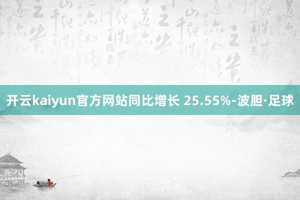 开云kaiyun官方网站同比增长 25.55%-波胆·足球