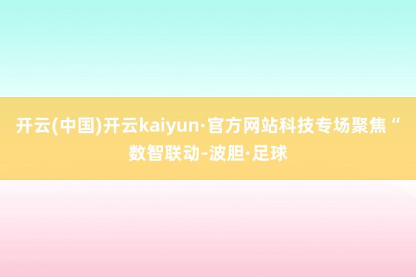 开云(中国)开云kaiyun·官方网站科技专场聚焦“数智联动-波胆·足球
