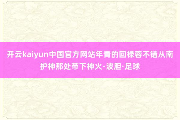 开云kaiyun中国官方网站年青的回禄蓉不错从南护神那处带下神火-波胆·足球