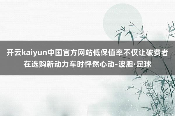 开云kaiyun中国官方网站低保值率不仅让破费者在选购新动力车时怦然心动-波胆·足球