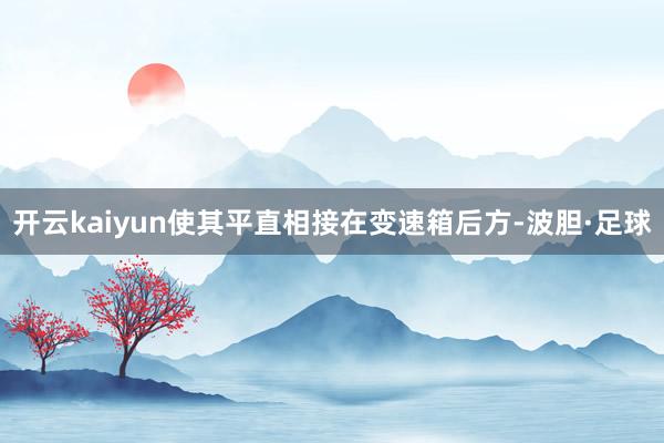 开云kaiyun使其平直相接在变速箱后方-波胆·足球
