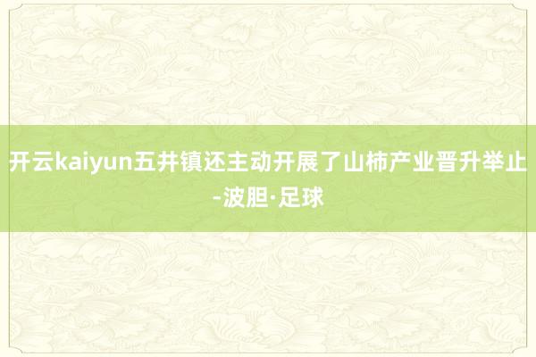 开云kaiyun五井镇还主动开展了山柿产业晋升举止-波胆·足球
