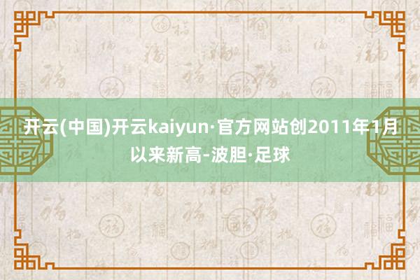 开云(中国)开云kaiyun·官方网站创2011年1月以来新高-波胆·足球