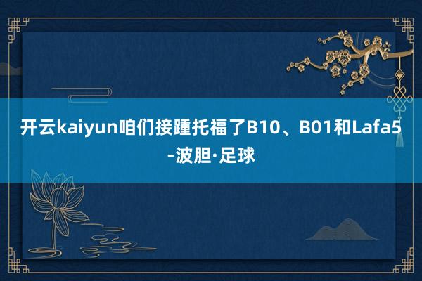 开云kaiyun咱们接踵托福了B10、B01和Lafa5-波胆·足球