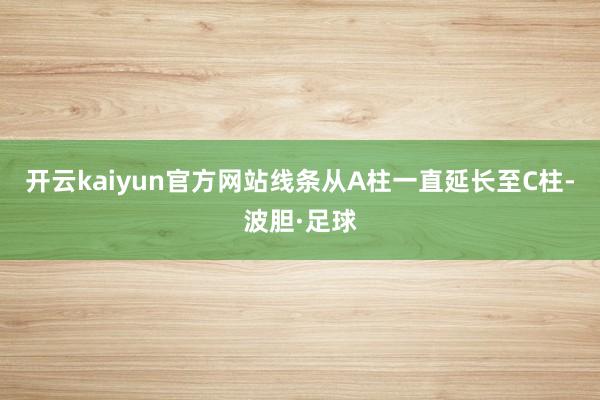 开云kaiyun官方网站线条从A柱一直延长至C柱-波胆·足球