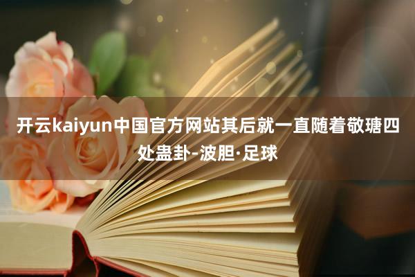 开云kaiyun中国官方网站其后就一直随着敬瑭四处蛊卦-波胆·足球
