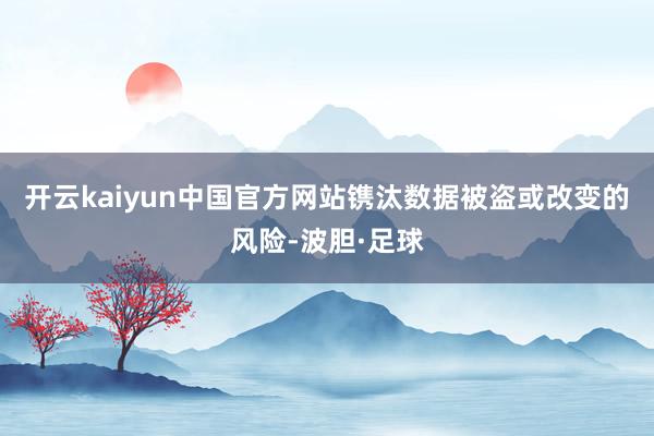 开云kaiyun中国官方网站镌汰数据被盗或改变的风险-波胆·足球