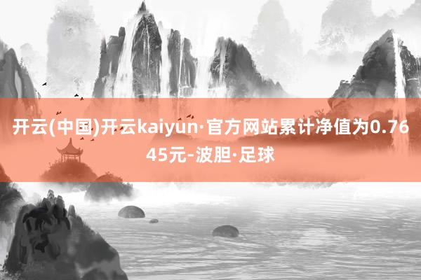 开云(中国)开云kaiyun·官方网站累计净值为0.7645元-波胆·足球