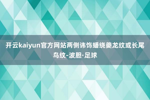 开云kaiyun官方网站两侧讳饰蟠绕夔龙纹或长尾鸟纹-波胆·足球