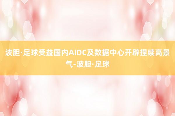 波胆·足球受益国内AIDC及数据中心开辟捏续高景气-波胆·足球