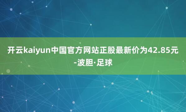 开云kaiyun中国官方网站正股最新价为42.85元-波胆·足球
