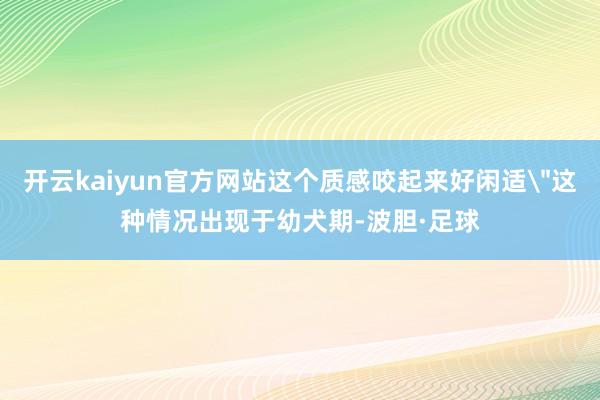 开云kaiyun官方网站这个质感咬起来好闲适