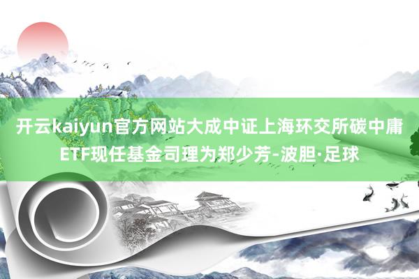 开云kaiyun官方网站大成中证上海环交所碳中庸ETF现任基金司理为郑少芳-波胆·足球