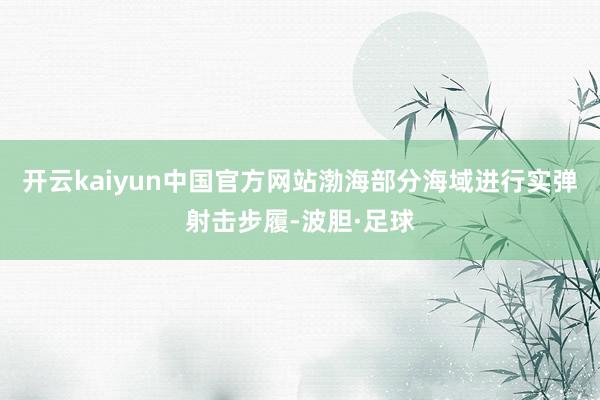 开云kaiyun中国官方网站渤海部分海域进行实弹射击步履-波胆·足球