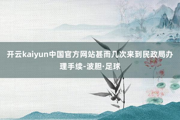 开云kaiyun中国官方网站甚而几次来到民政局办理手续-波胆·足球