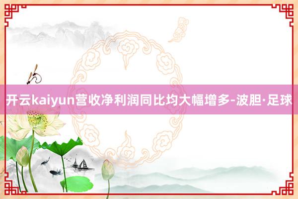开云kaiyun营收净利润同比均大幅增多-波胆·足球