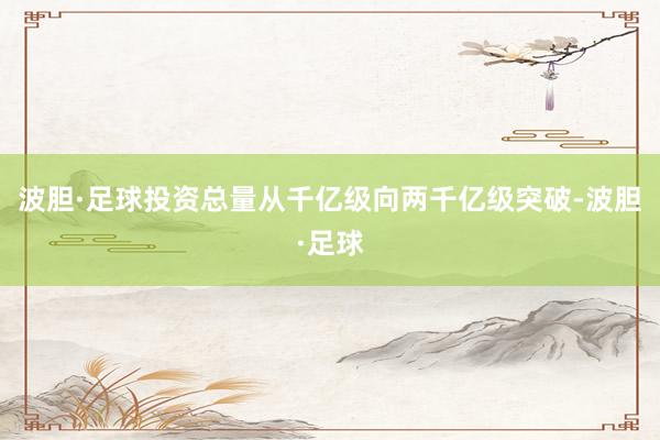波胆·足球投资总量从千亿级向两千亿级突破-波胆·足球